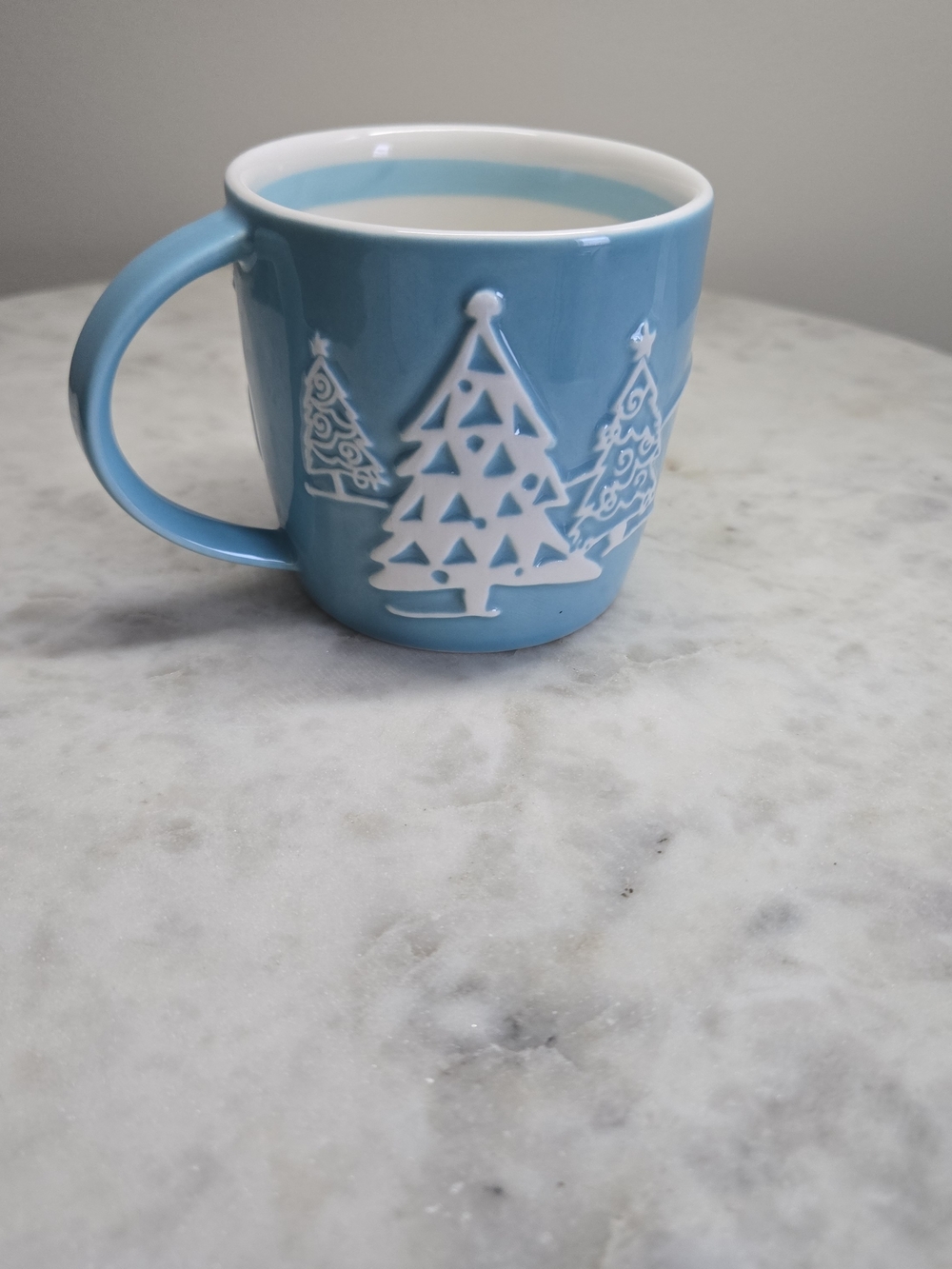Starbucks 2007 Blue Ceramic Penguin Snowflake Mug - Picture 2 of 5